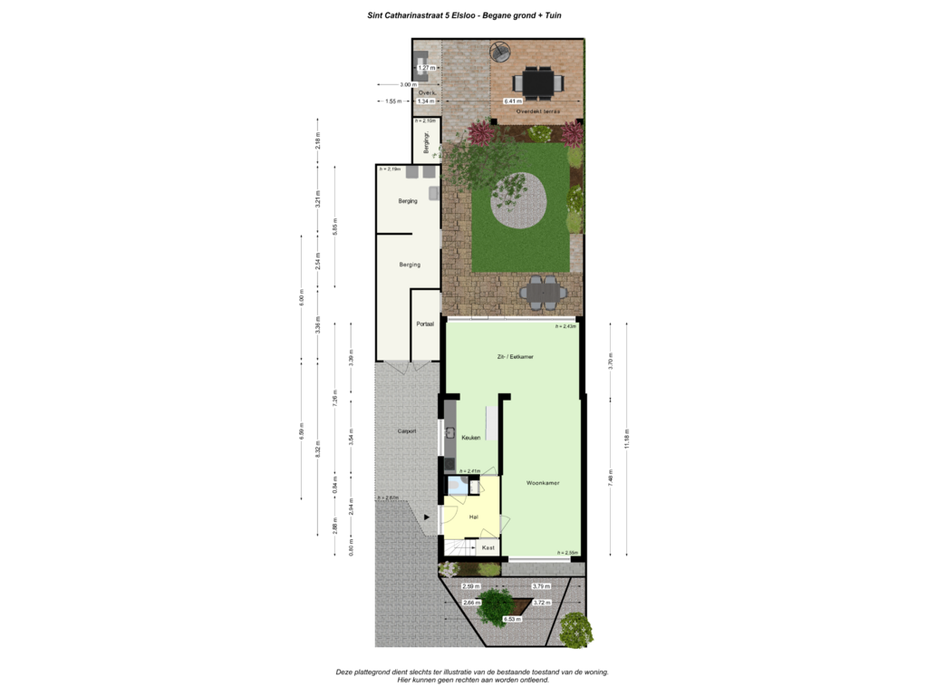 Bekijk plattegrond van Begane grond + Tuin van Sint Catharinastraat 5