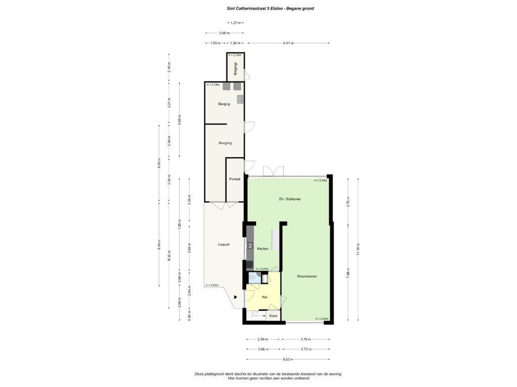 Bekijk plattegrond van Begane grond van Sint Catharinastraat 5