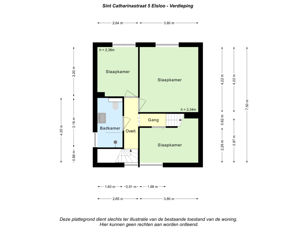 Bekijk plattegrond van Verdieping van Sint Catharinastraat 5