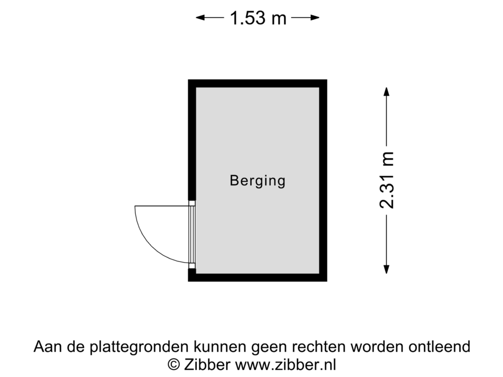 Bekijk plattegrond van Berging van Valkhoek 44