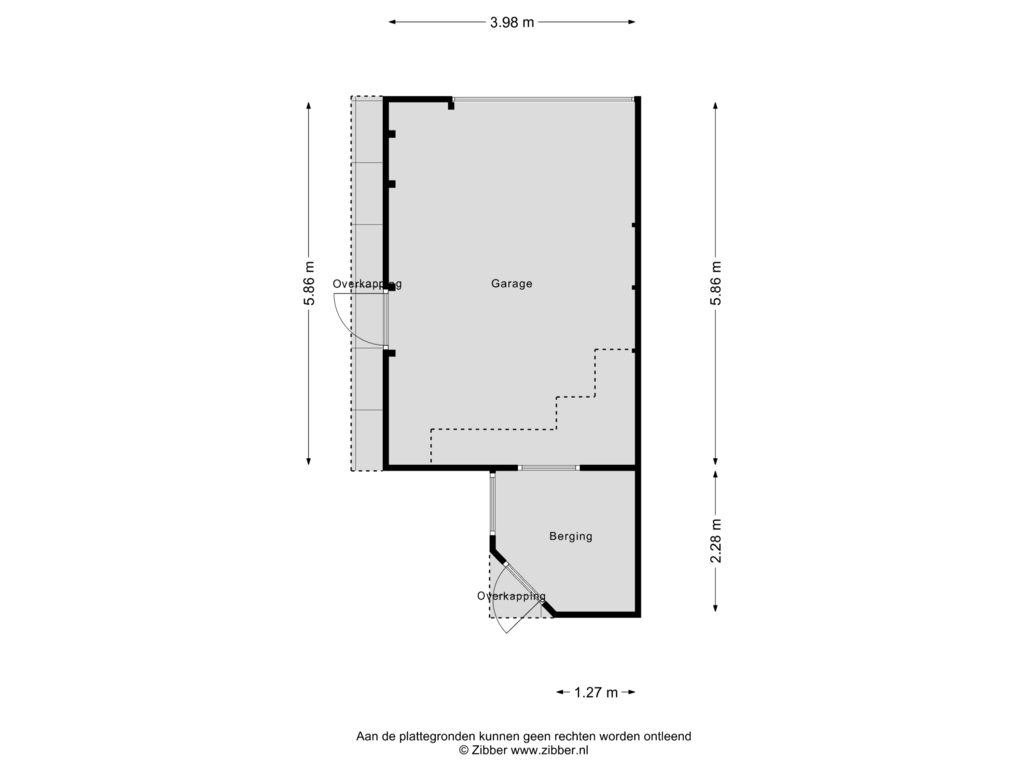 Bekijk plattegrond van Garage van Eerste Koppelveenweg 34