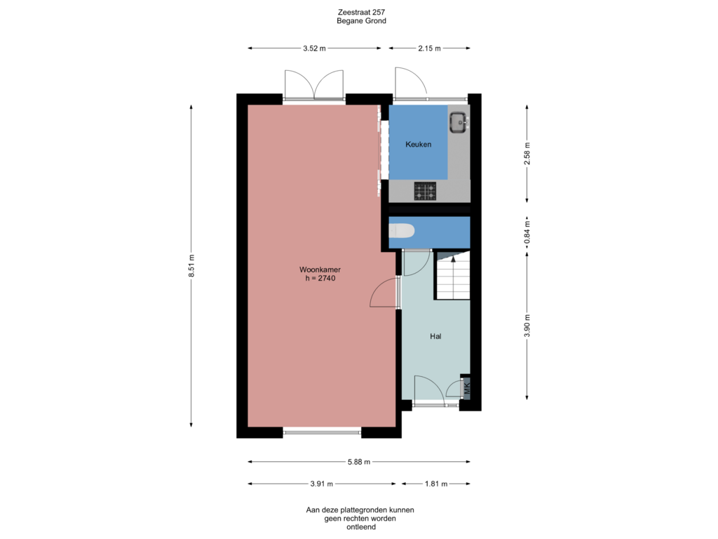 Bekijk plattegrond van Begane Grond van Zeestraat 257