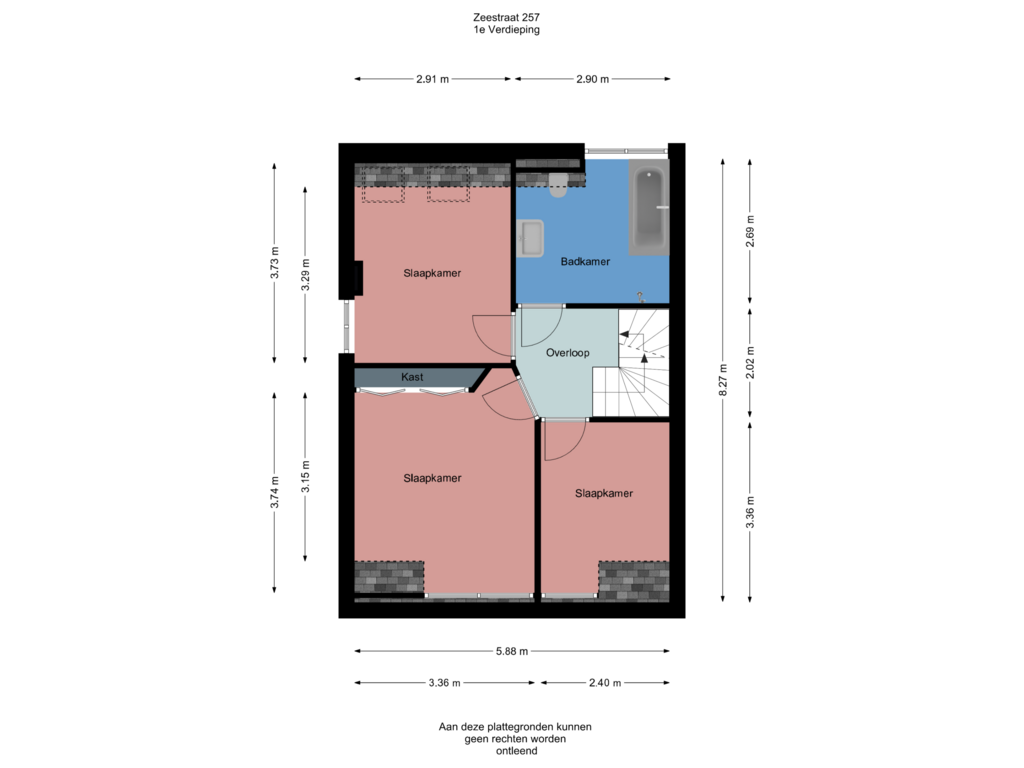 Bekijk plattegrond van 1e Verdieping van Zeestraat 257