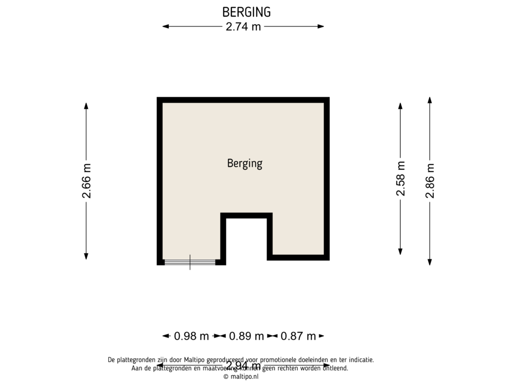 Bekijk plattegrond van Berging van Eikenlaan 17