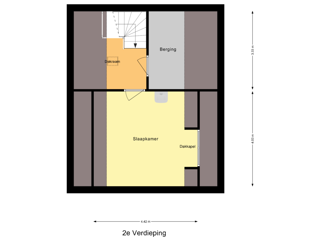 Bekijk plattegrond van 2e Verdieping van Herman Kampmanstraat 4