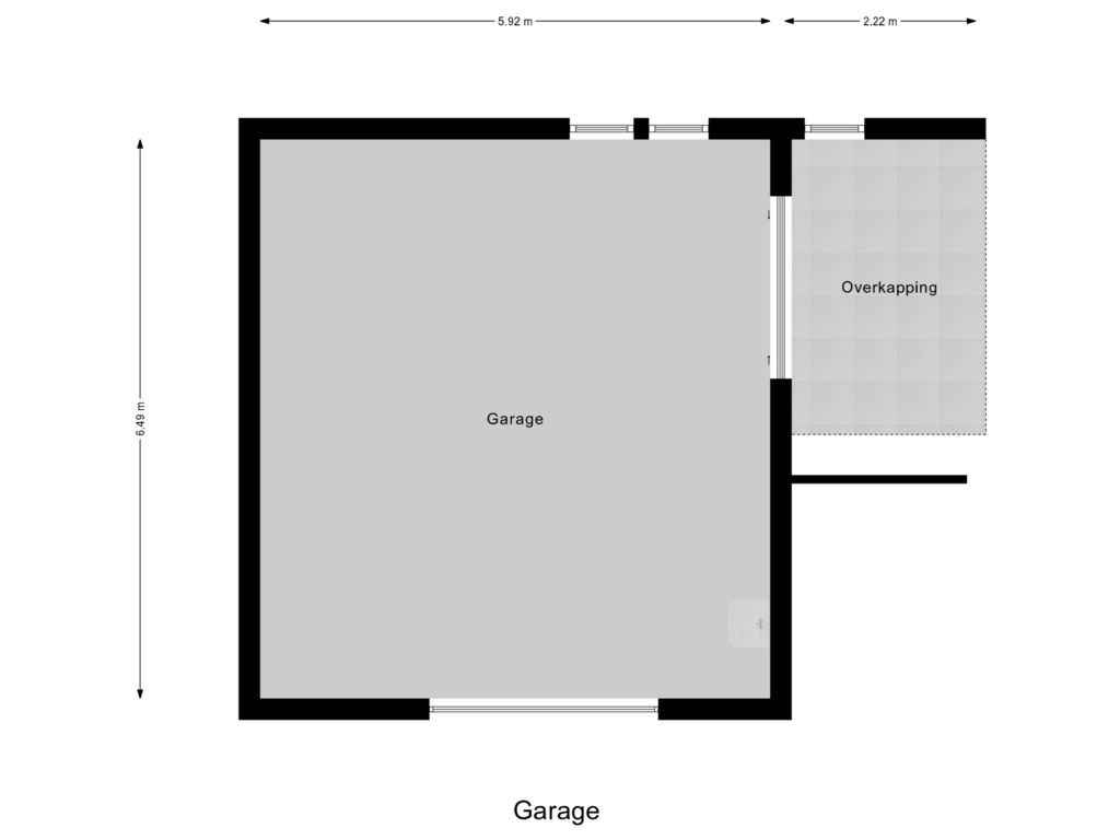 Bekijk plattegrond van Garage van Herman Kampmanstraat 4