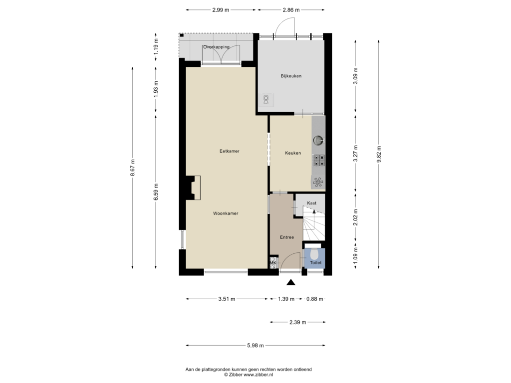 Bekijk plattegrond van Begane Grond van van Heemskerckstraat 52