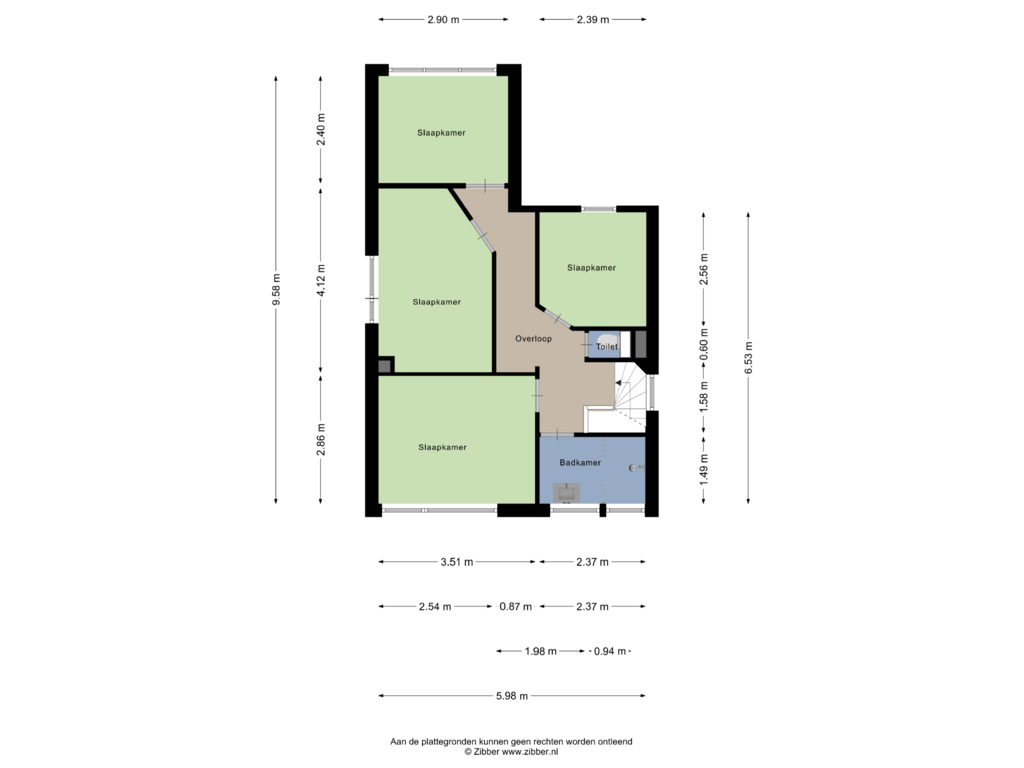 Bekijk plattegrond van Eerste Verdieping van van Heemskerckstraat 52