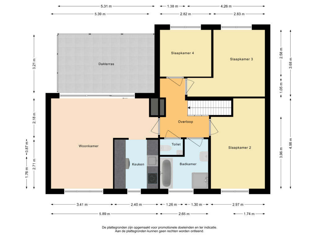 Bekijk plattegrond van Tweede Verdieping van Traaipad 29