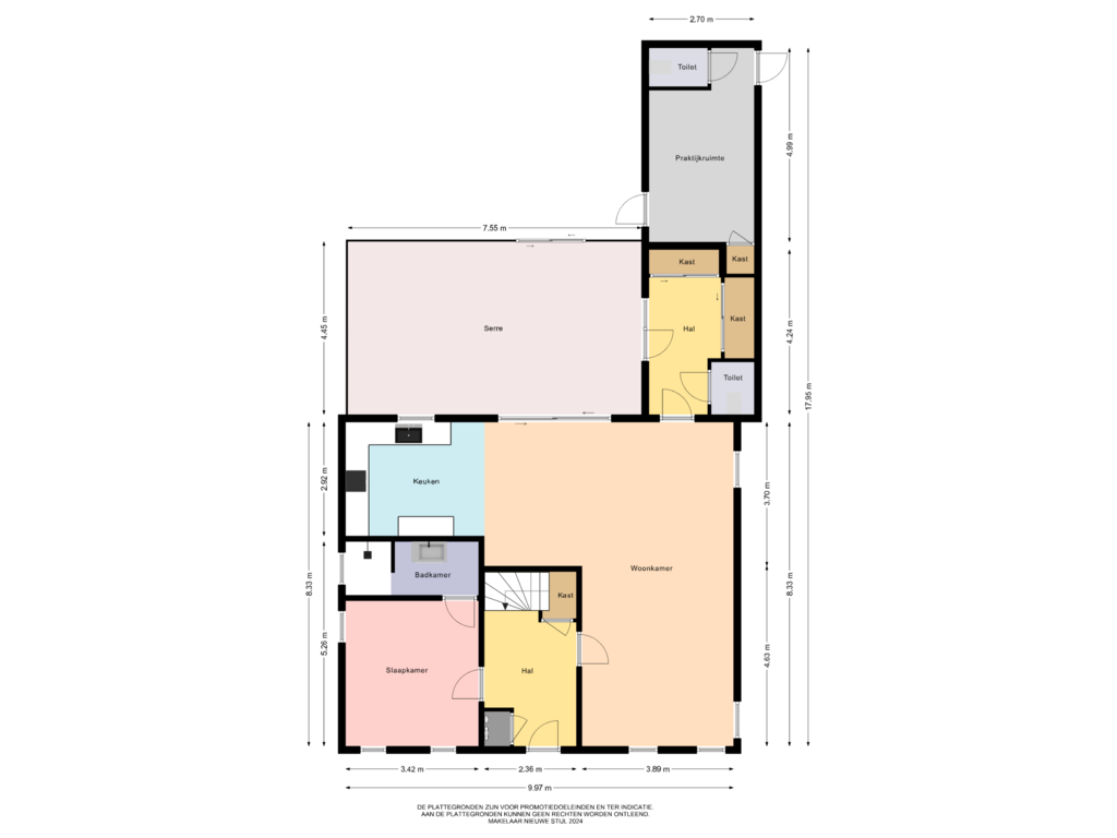 Bekijk plattegrond van Begane grond van Hofstraat 97