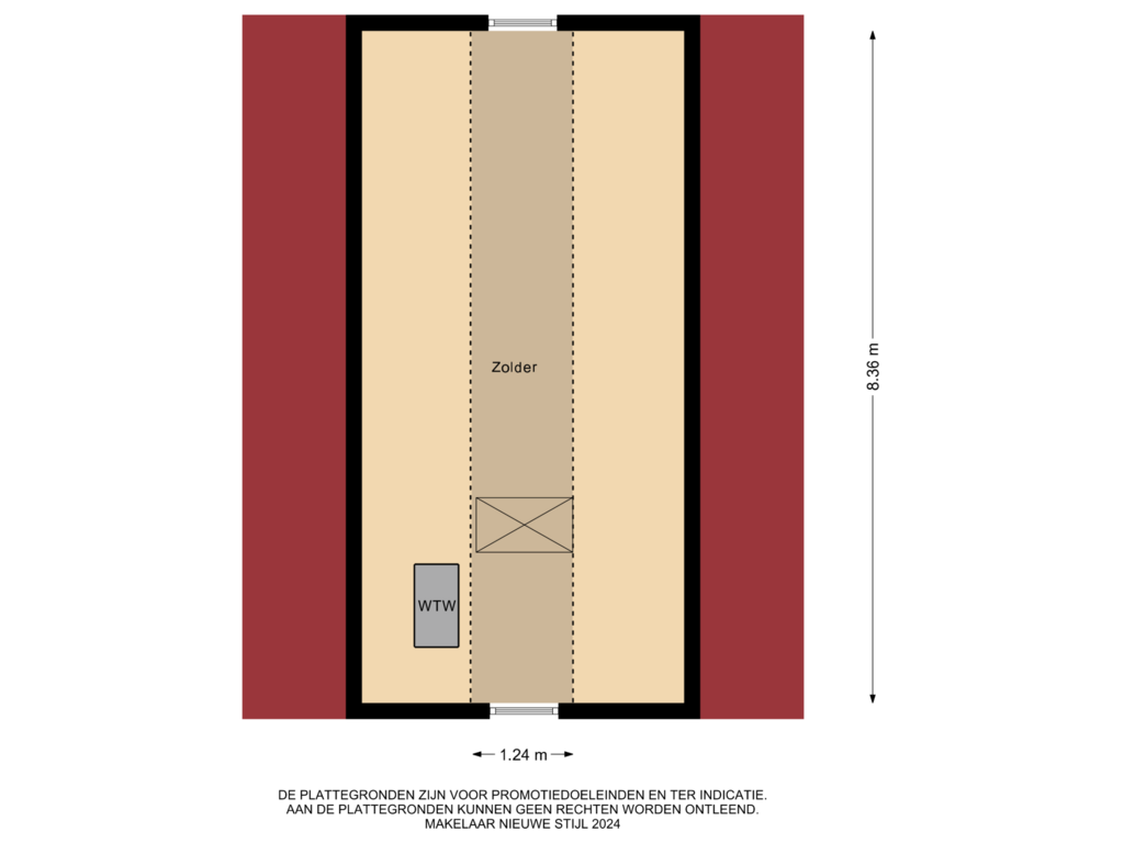 Bekijk plattegrond van Zolder van Hofstraat 97