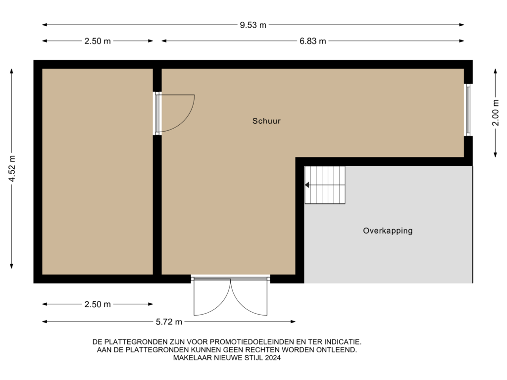 Bekijk plattegrond van Schuur van Hofstraat 97