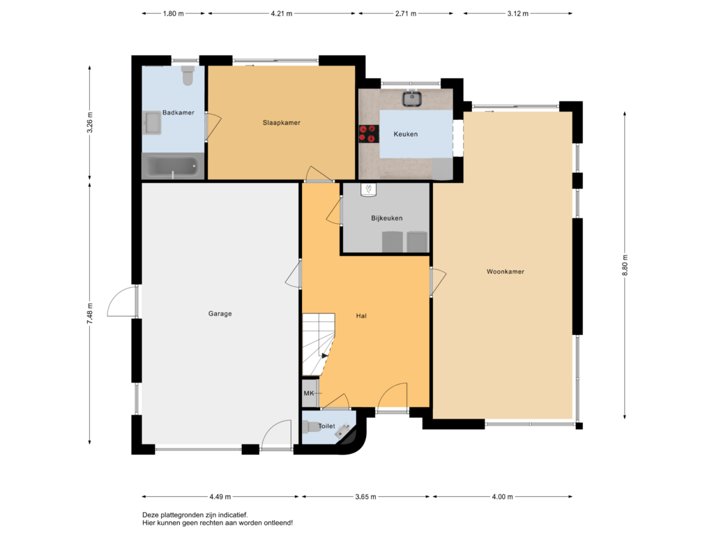 Bekijk plattegrond van begane grond van Aafke van der Heideloane 34