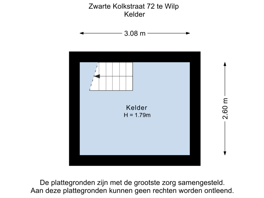 View floorplan of Kelder of Zwarte Kolkstraat 72