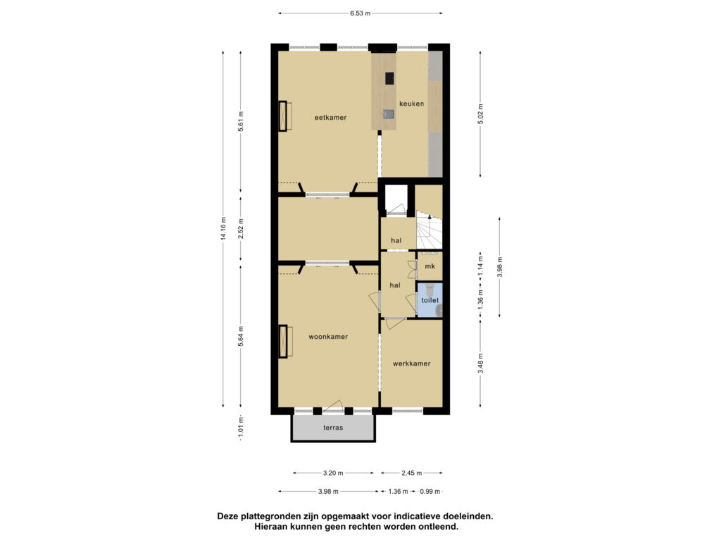 Bekijk plattegrond van Begane grond van Ceintuurbaan 253-3