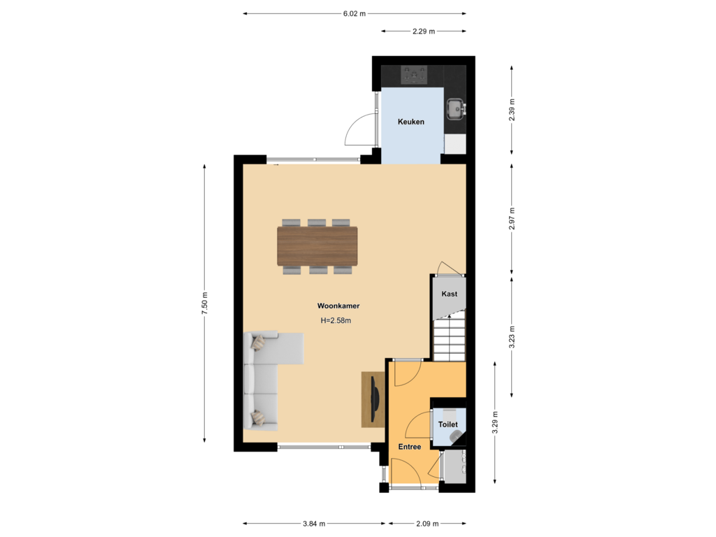 View floorplan of Begane grond of De Boskamp 101