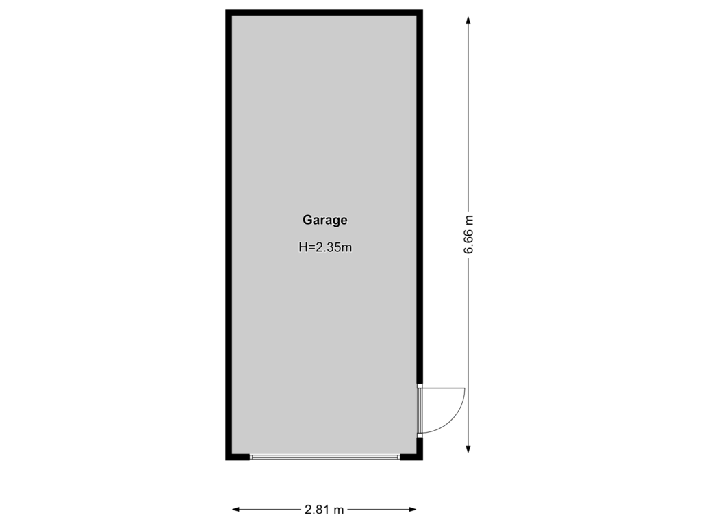 View floorplan of Garage of De Boskamp 101