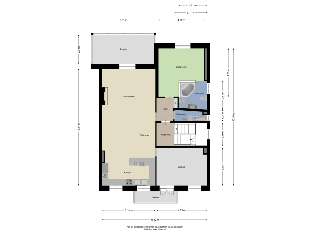 Bekijk plattegrond van Eerste Verdieping van Parkstraat 26