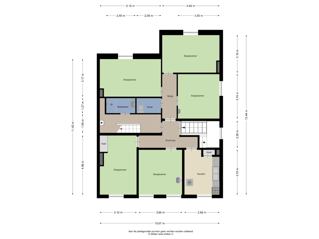 Bekijk plattegrond van Tweede Verdieping van Parkstraat 26