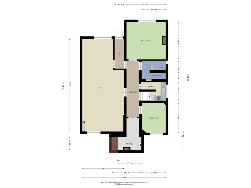 Bekijk plattegrond van Souterrain van Parkstraat 26