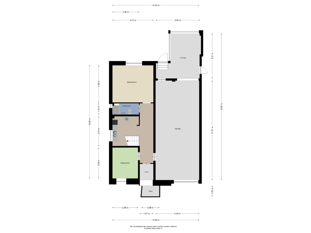 Bekijk plattegrond van Souterrain van Parkstraat 26