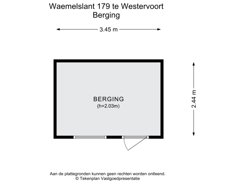 Bekijk plattegrond van Berging van Waemelslant 179