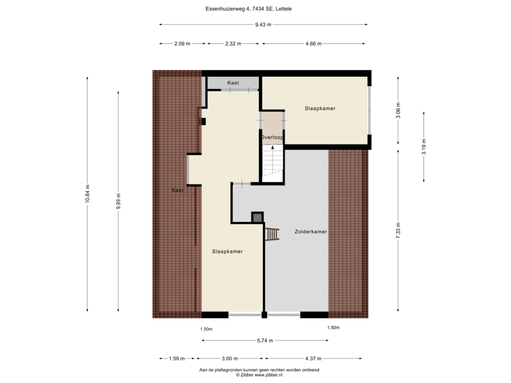 Bekijk plattegrond van Eerste Verdieping van Essenhuizerweg 4