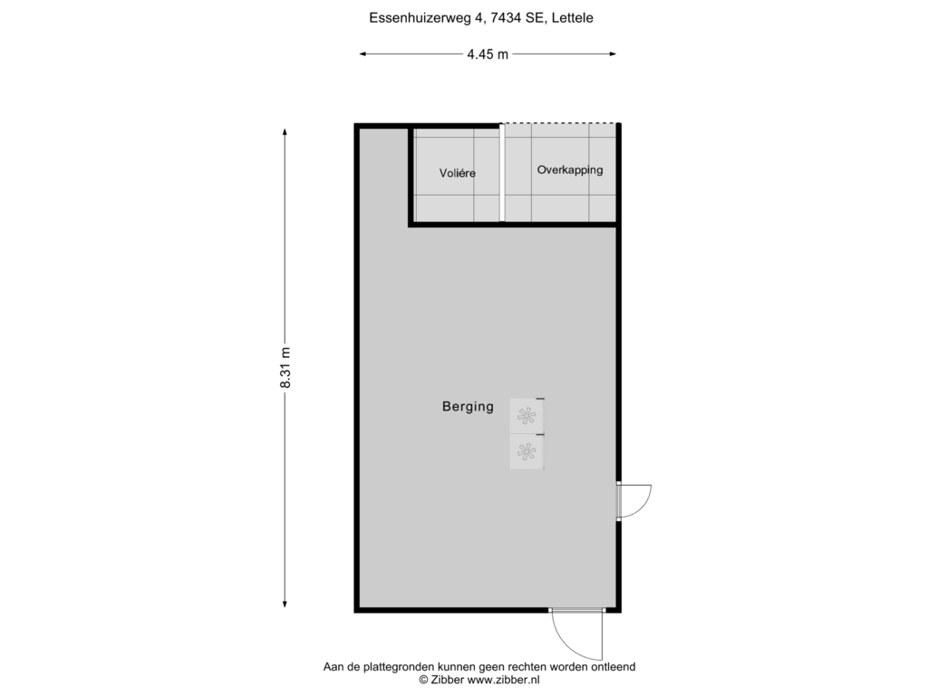 Bekijk plattegrond van Berging van Essenhuizerweg 4