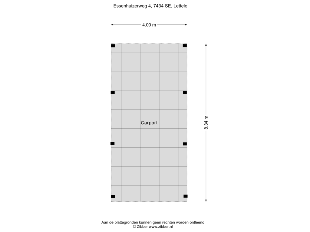 Bekijk plattegrond van Carport van Essenhuizerweg 4