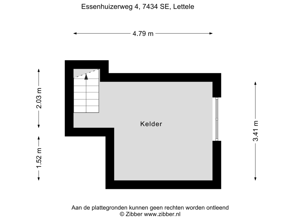 Bekijk plattegrond van Kelder van Essenhuizerweg 4