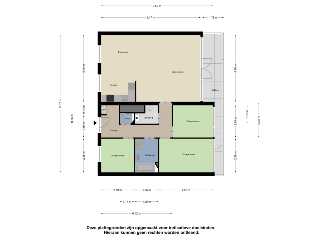 View floorplan of Appartement of De Rede 129