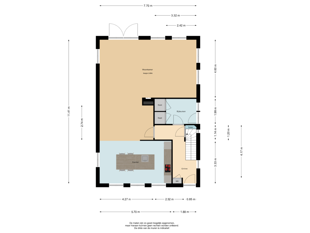 View floorplan of Begane grond of Nieuwpoortseweg 6-A