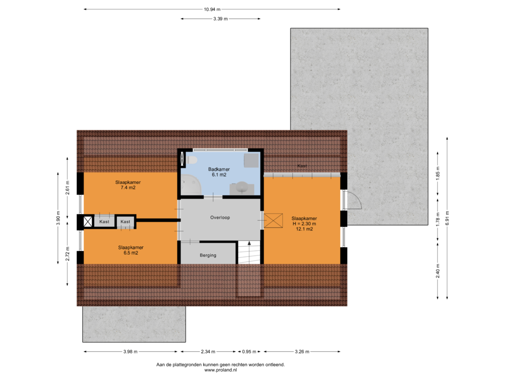 View floorplan of 1e Verdieping of De Omloop 27