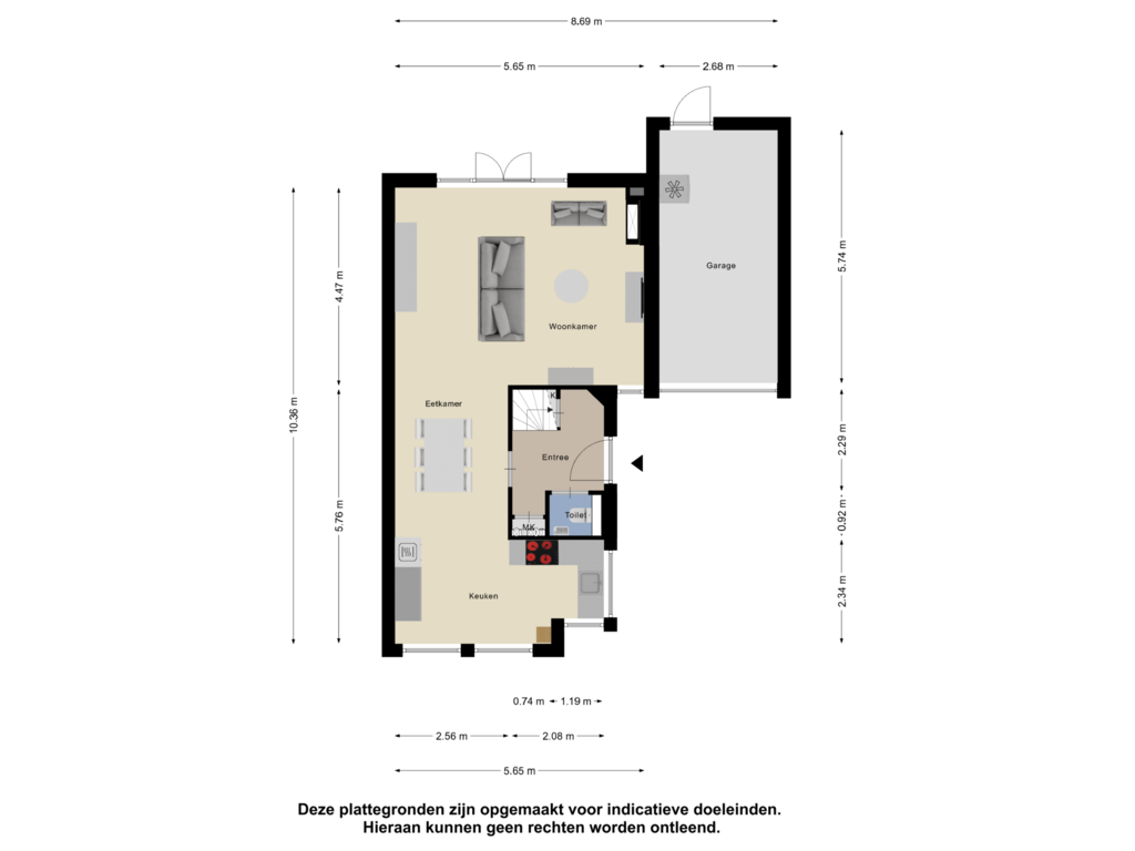 Bekijk plattegrond van Begane grond van Merlingsakker 6