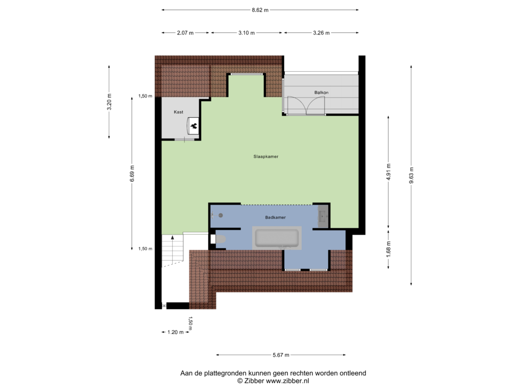 Bekijk plattegrond van Tweede verdieping van Jan Schöfferlaan 14