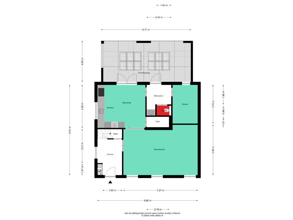 View floorplan of Begane Grond of Graspeel 26-A