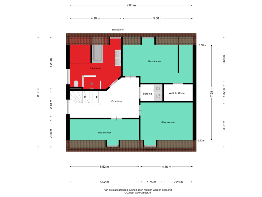 View floorplan of Eerste verdieping of Graspeel 26-A