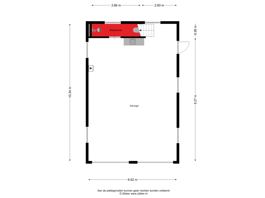 View floorplan of Garage of Graspeel 26-A