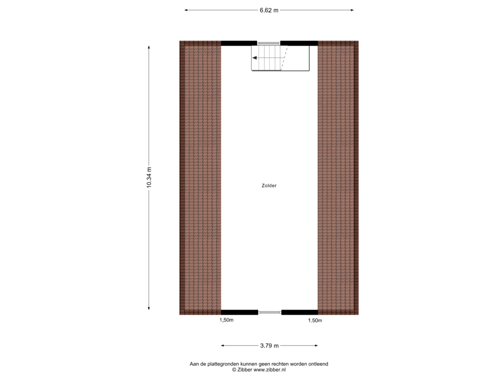 View floorplan of Zolder of Graspeel 26-A