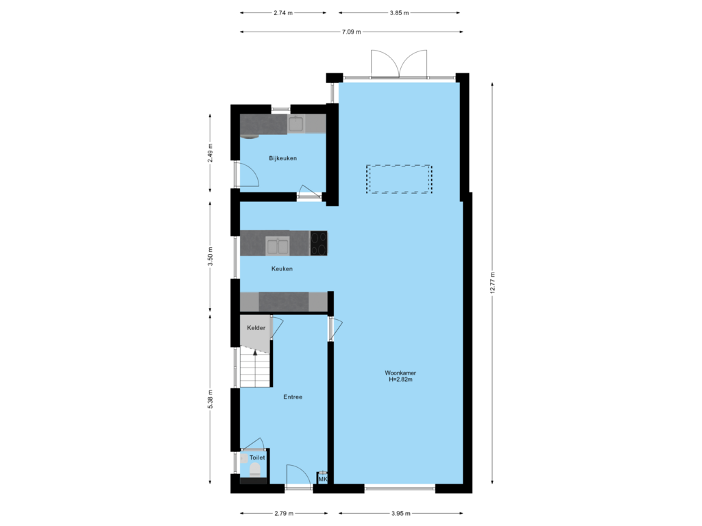 Bekijk plattegrond van Begane Grond van Valklaan 12