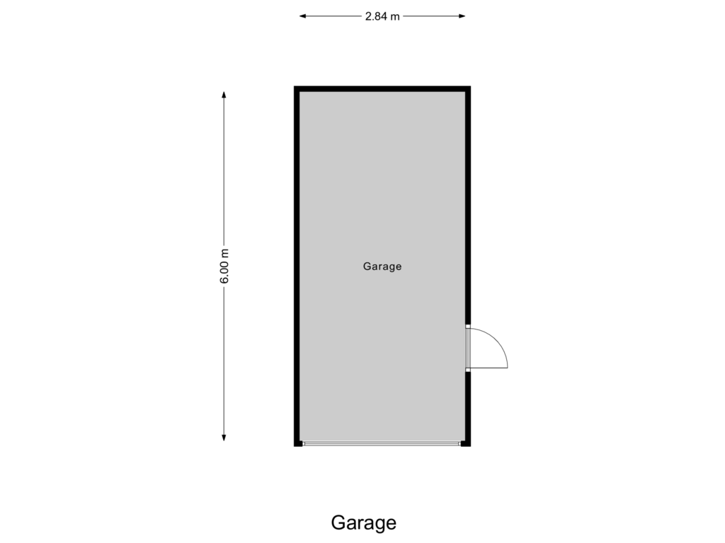 View floorplan of Garage of Pastoor van Haasterstraat 24