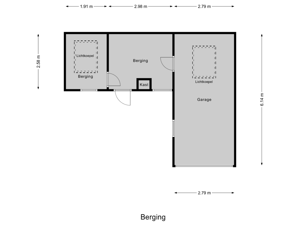 View floorplan of Berging of Pastoor van Haasterstraat 24