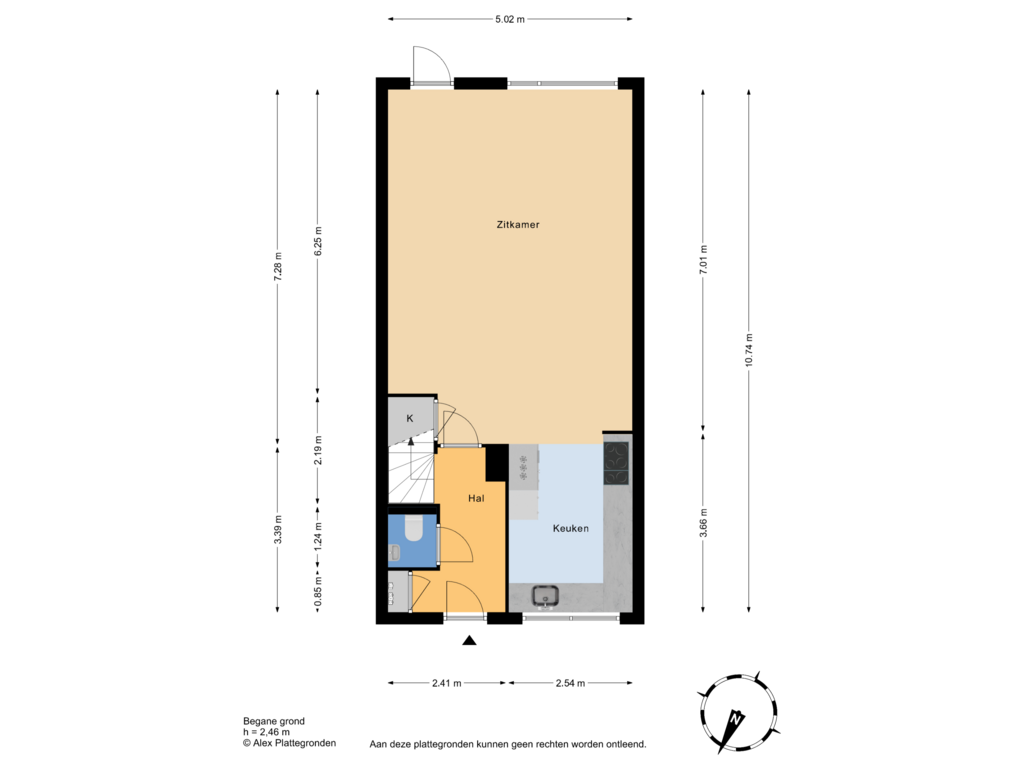 View floorplan of Begane grond of Scheepmakersingel 22