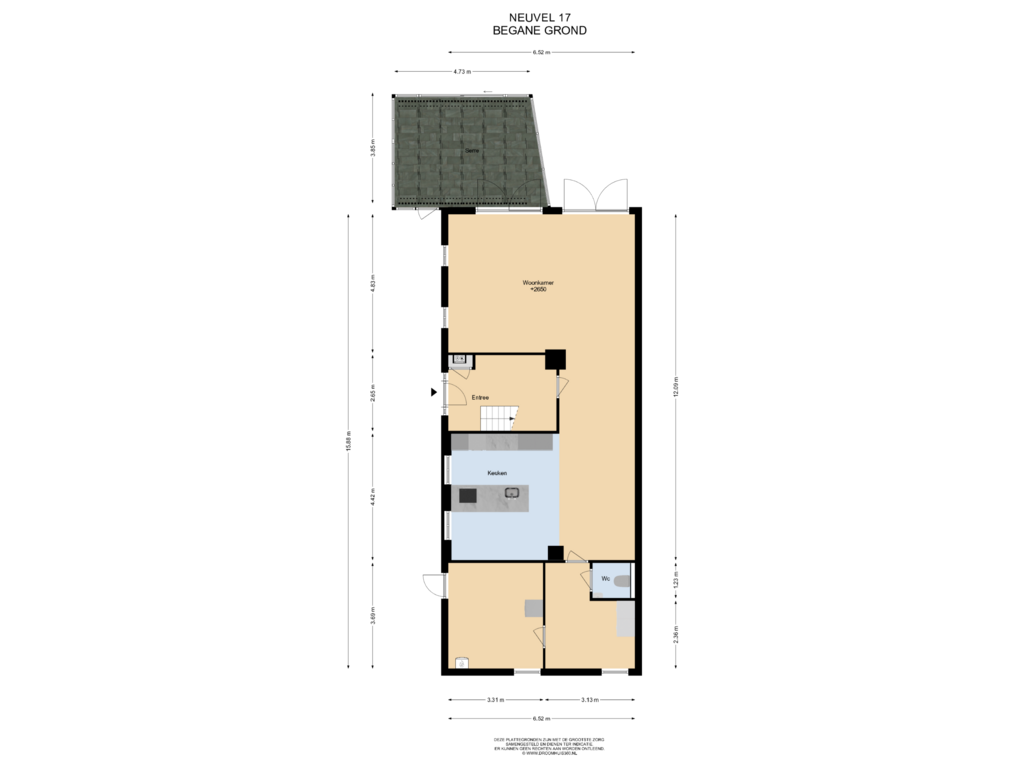 Bekijk plattegrond van Begane grond van Neuvel 17