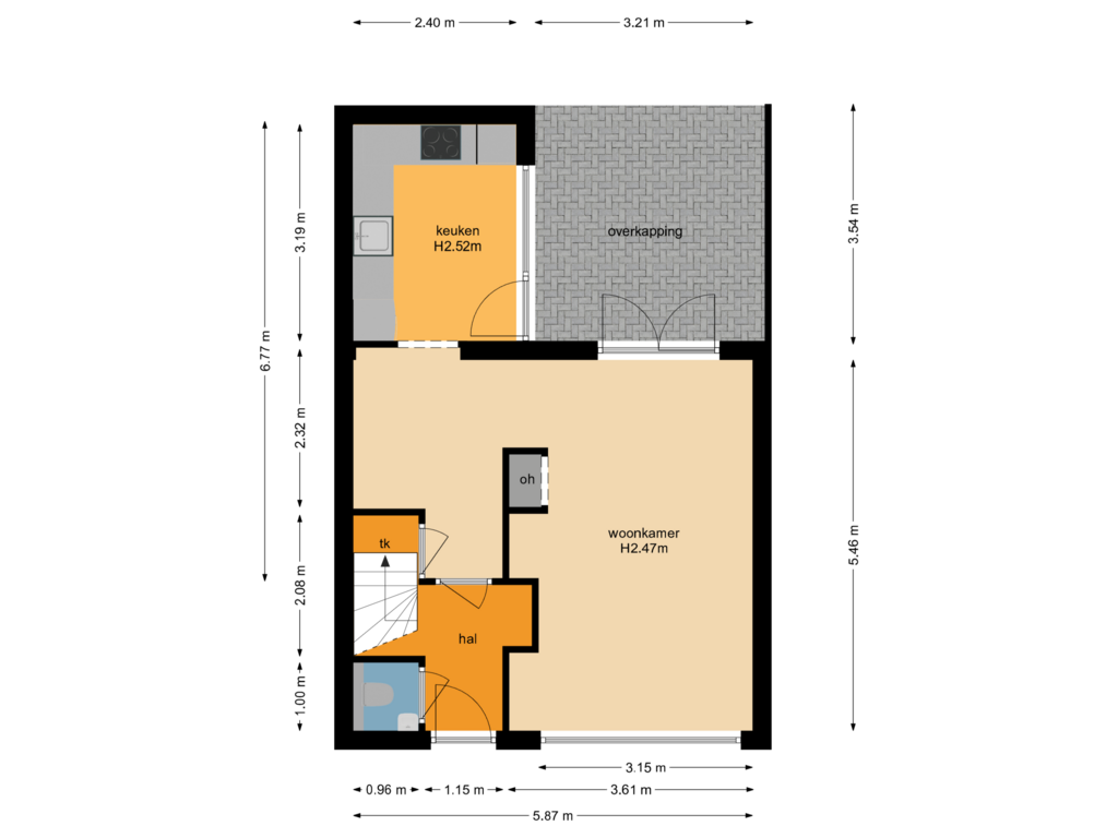 Bekijk plattegrond van Begane grond van Vorsterstraat 32