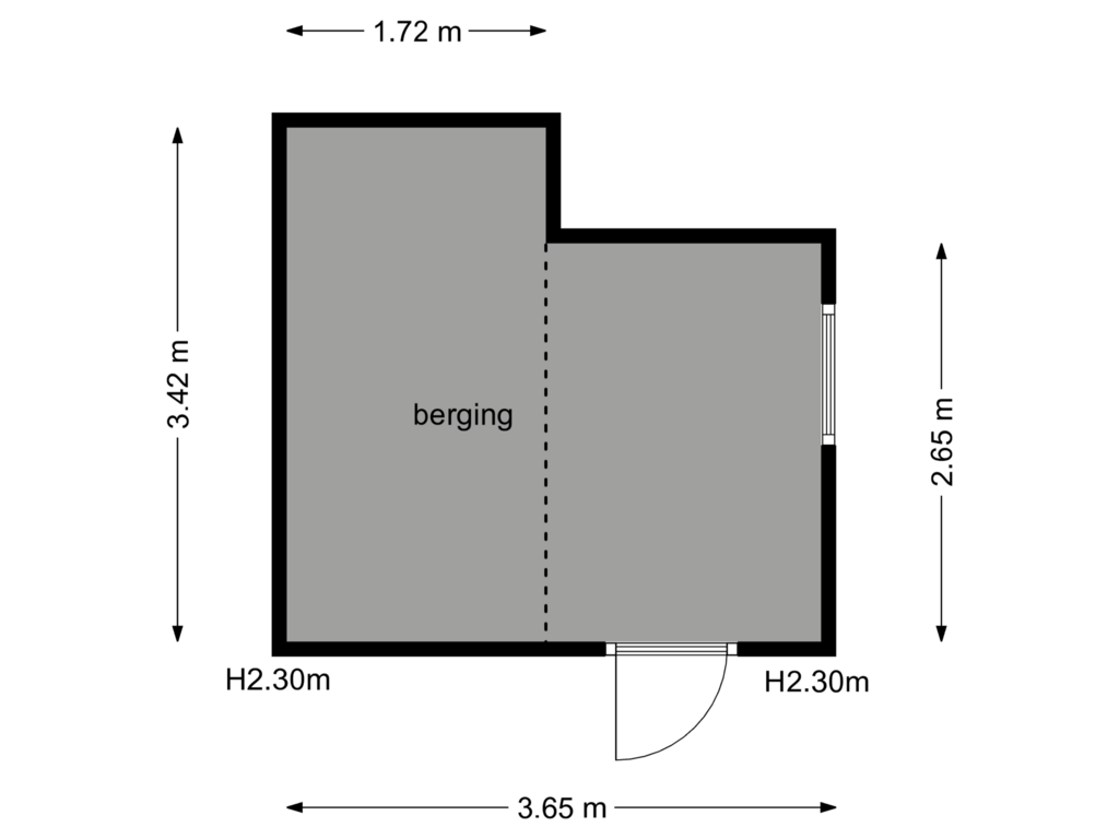 Bekijk plattegrond van Berging van Vorsterstraat 32