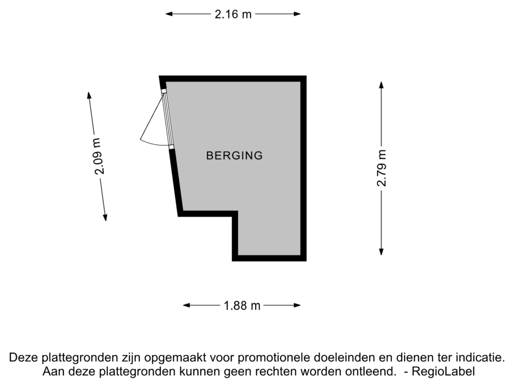 Bekijk plattegrond van BERGING van Dorpsstraat 38-A