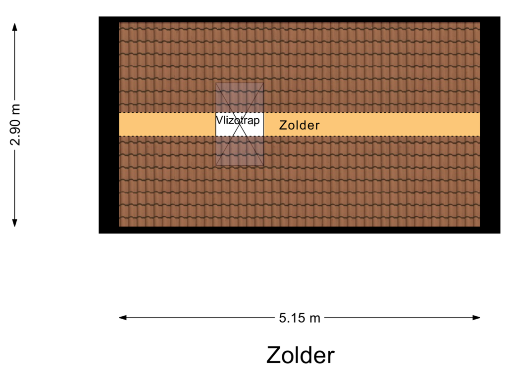 View floorplan of Zolder of Boogoort 50