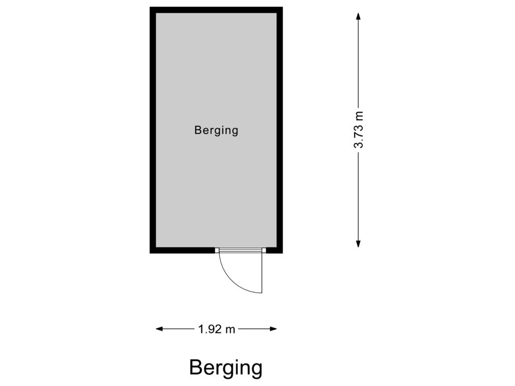 View floorplan of Berging of Boogoort 50