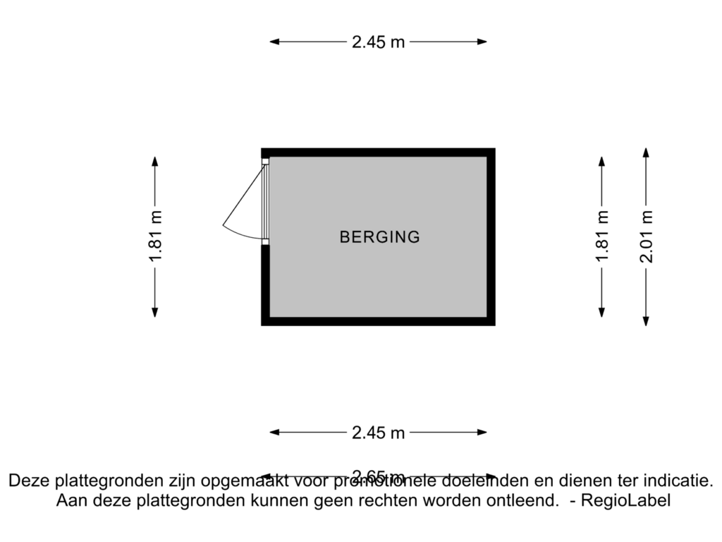 Bekijk plattegrond van BERGING van Dorpsstraat 38-B